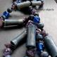 Amethyst Fossil - long glass & handmade ceramic beaded necklace - Thumbnail 1