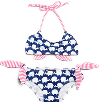 Lilo Tati Navy Elephant Parade Bunny Bikini 2pc