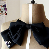 Sparkle Asymmetrical Bow Eco Brooch by Sardinella Sardine