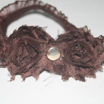"Cocoa Cutie" Mini Shabby sass bebe headband