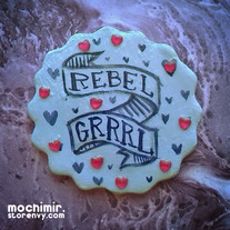 Rebel GRRRL - Brooch