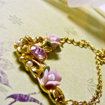 China Roses Necklace and Earring Set