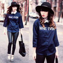 "Whatever" Collared Shirt