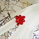 Red Glass Cluster Ring - Thumbnail 1