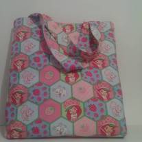 Large Red Strawberry Shortcake and Friends Cotton Tote Bag