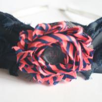"Coral Mystery" Shabby Sass Trio headband