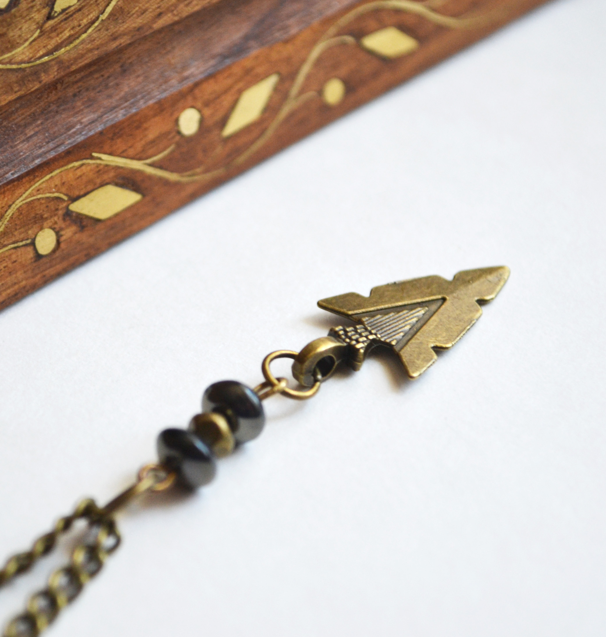 Mens Arrowhead Necklace, Mens Necklace, Mens Jewelry, Unisex Arrowhead