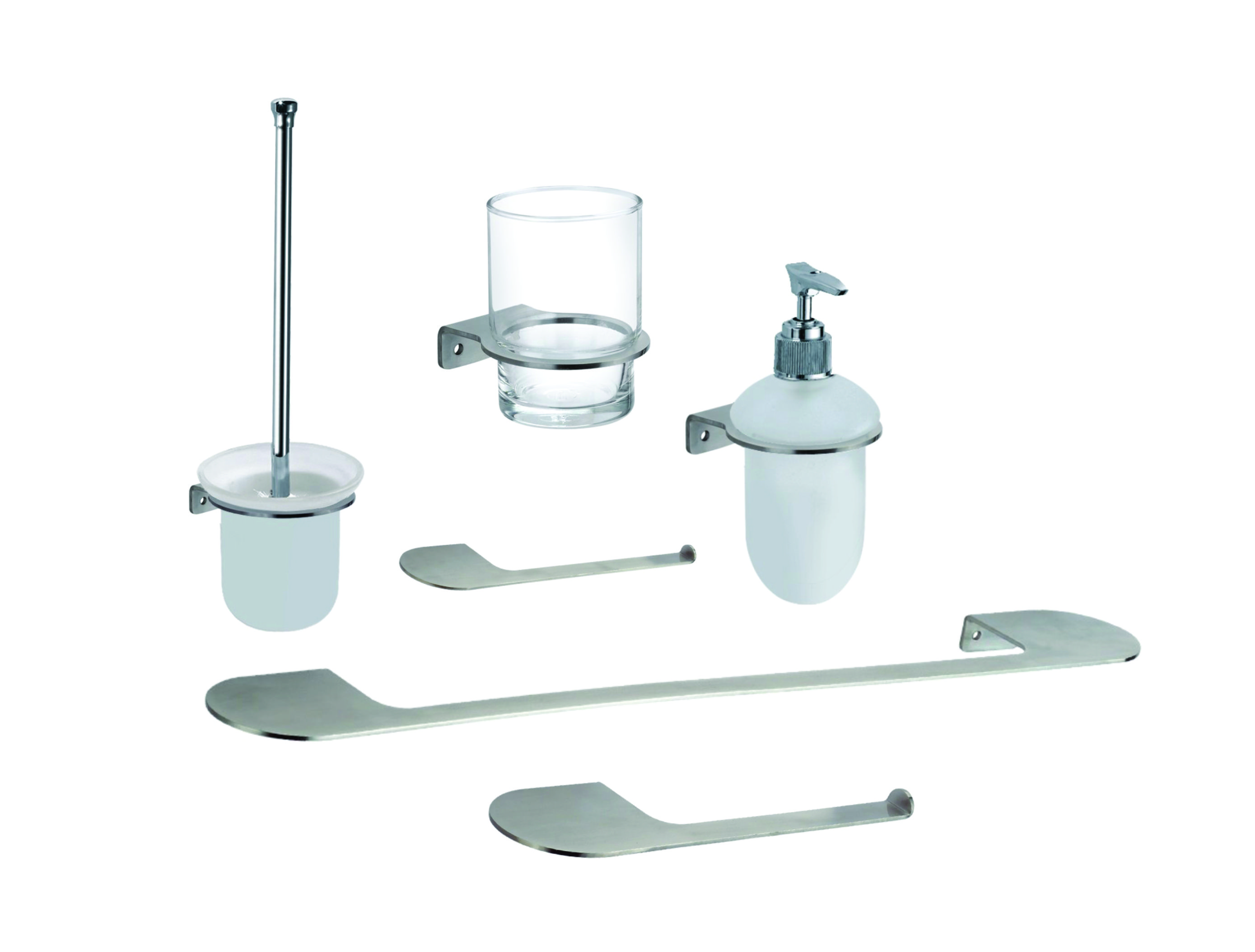 Loft Complete Bathroom Accessories Serie Kit Made With Brushed