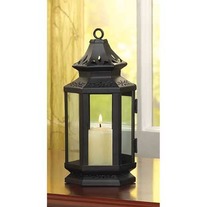 #13361 Black Stagecoach Lantern