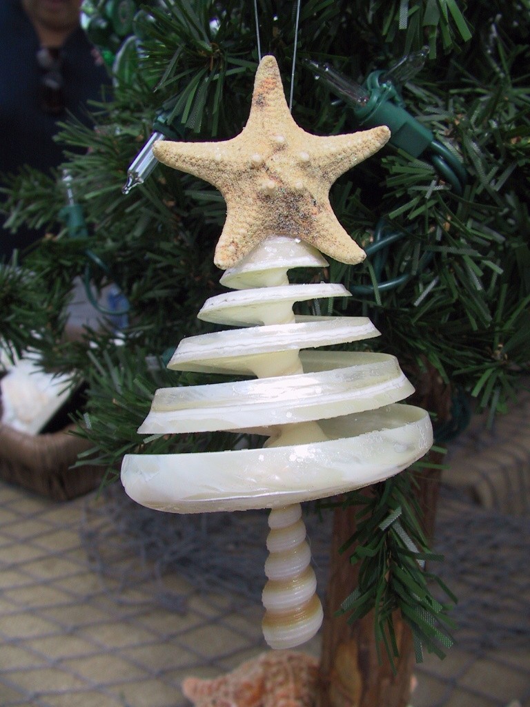Spiral Cut Pearl Troca Tree Ornament · Shell Designs · Online Store