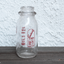 Brookside Dairy Half Pint Glass  milk bottle