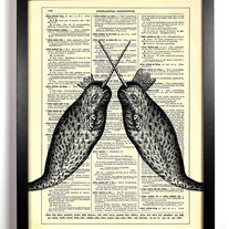 Image of Narwhal Kings, Vintage Dictionary Print, 8 x 10