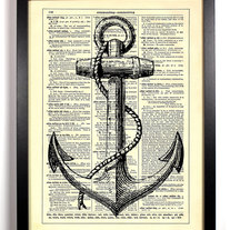 Image of Anchors Aweigh, Vintage Dictionary Print, 8 x 10