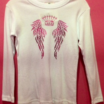 Twinkle Couture Crown Wings Long Sleeve Tee