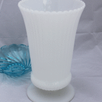 Milk Glass Footed Vase by Brody