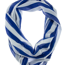 Stripe Print Infinity Scarf