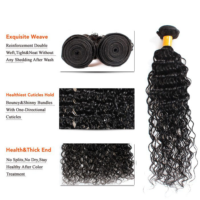 Indian 100 Virgin Curly Deep Hair Weave 3pcs Body Wave Hair