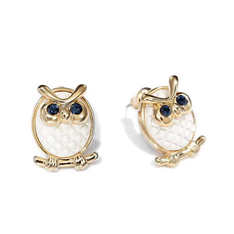 owl stud earrings gold owl earrings