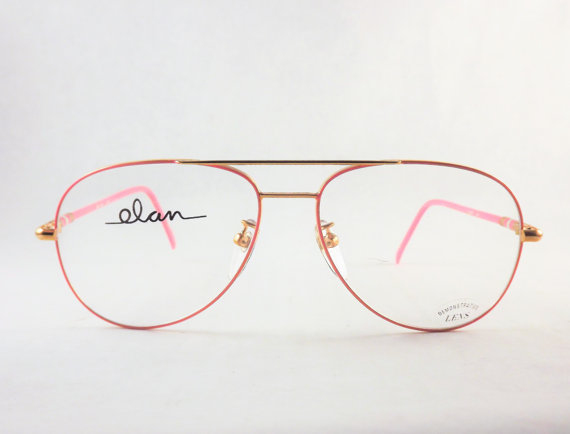 Womens Bubblegum Pink Aviator Eyeglasses, Big Pink and ...