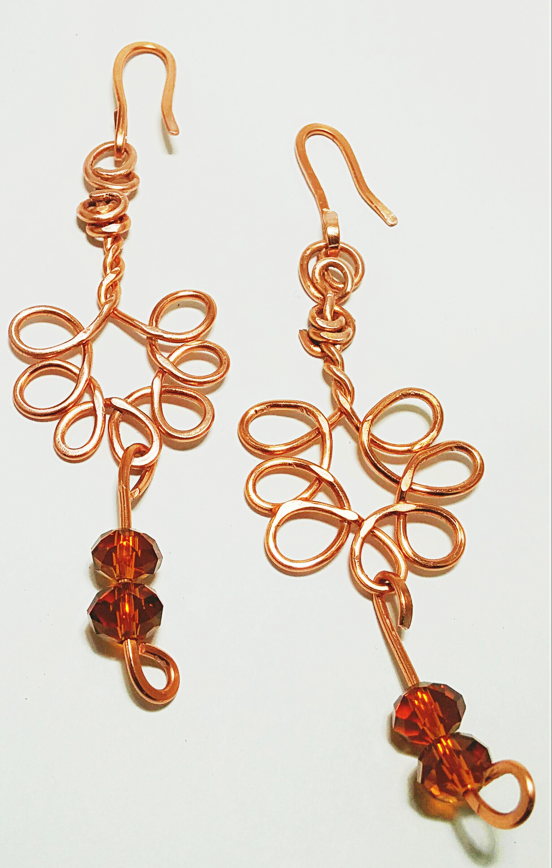 Copper Wire Chandelier Earrings · Abiyah Naturals · Online Store