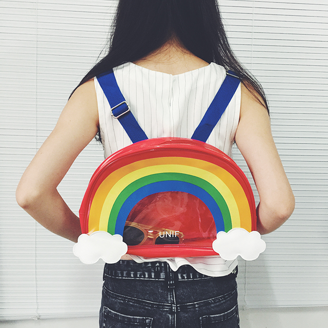 pink rainbow backpack
