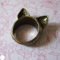 Brass Cat Ears Ring
