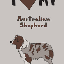 Australian Shepherd, 5x7 print