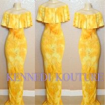 CUSTOM TIE DYE (SUNNY LOVE )OFF THE SHOULDER PENCIL MAXI DRESS 