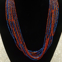 Florida Gator 12-Strand Choker- Alternating Stripes