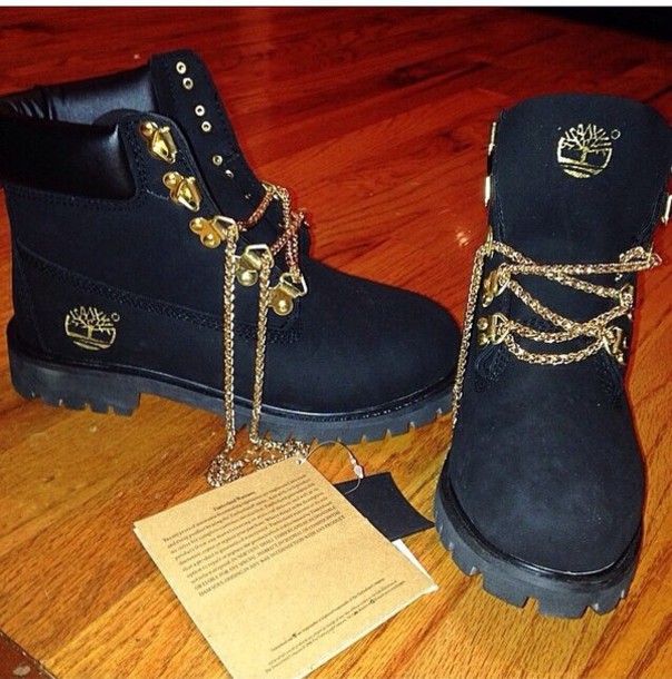 Timberland boots with chain laces photo Timberland boots with chain laces photo