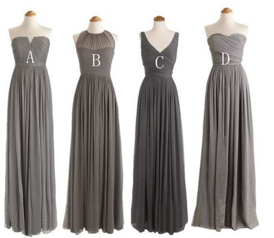 Charcoal Bridesmaid Dress