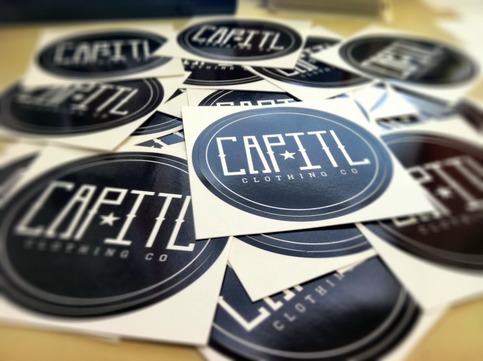 Capitl Round Stickers