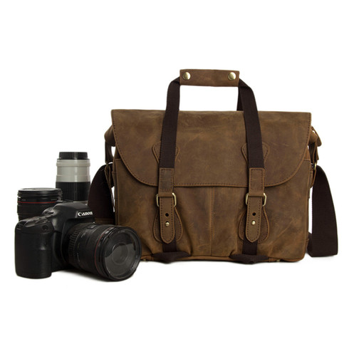 Leather DSLR Camera Bag Crossbody Messenger Bag SLR Camera Bag Leather Camera Bag D220 on Storenvy