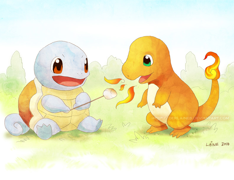 derlaine charmander and squirtle