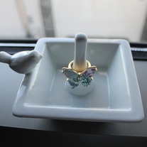 Lovebirds Ring Holder Jewelry Dish - Vintage Inspired Shabby Chic