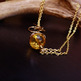 Simple Gold Drops Necklace and Earring Set - Thumbnail 2