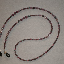Beaded Eyeglass Chain Purple/Pink/Green (Spec. Order)