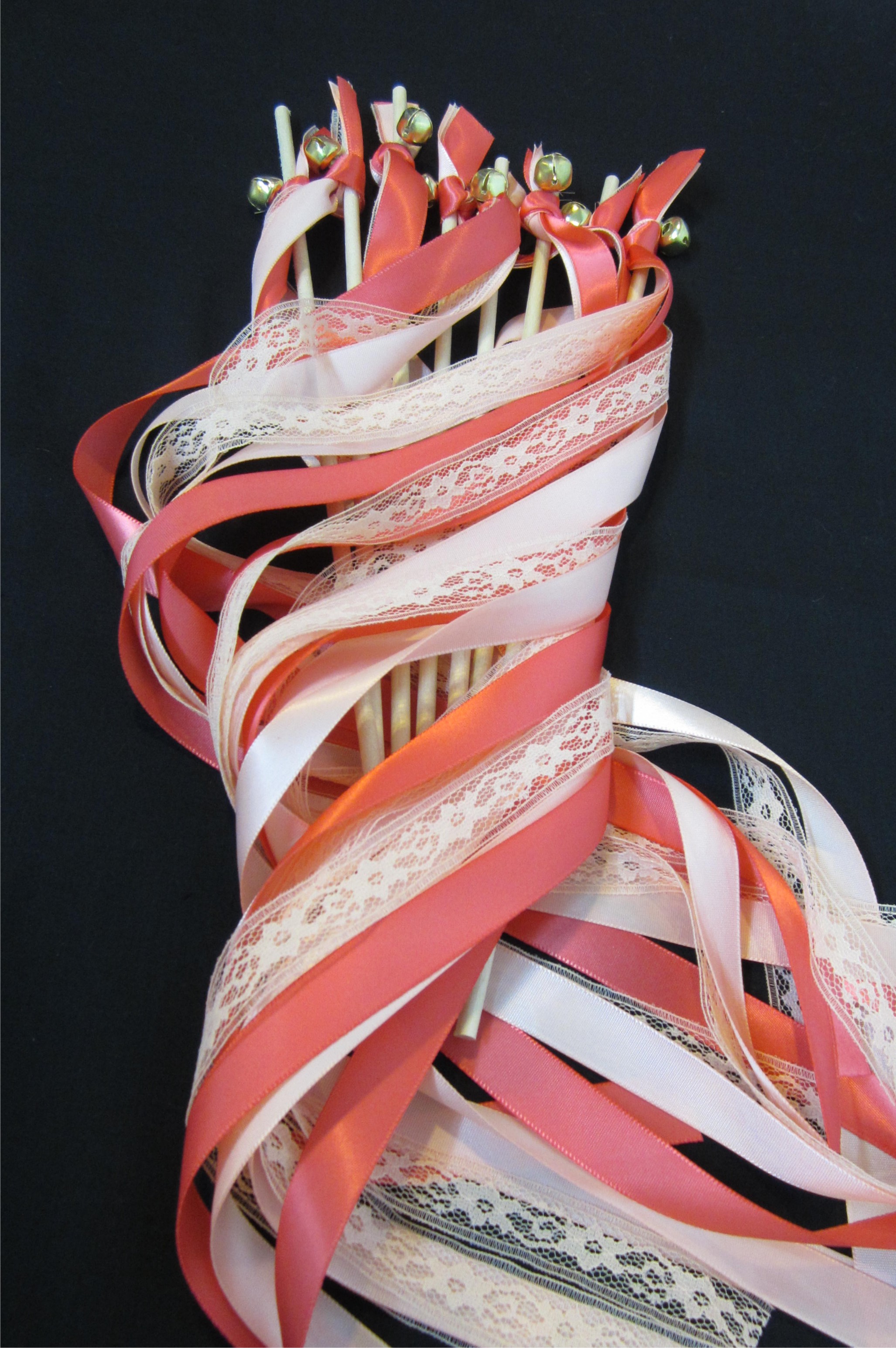 lace ribbon wand streamer wedding wedding wands