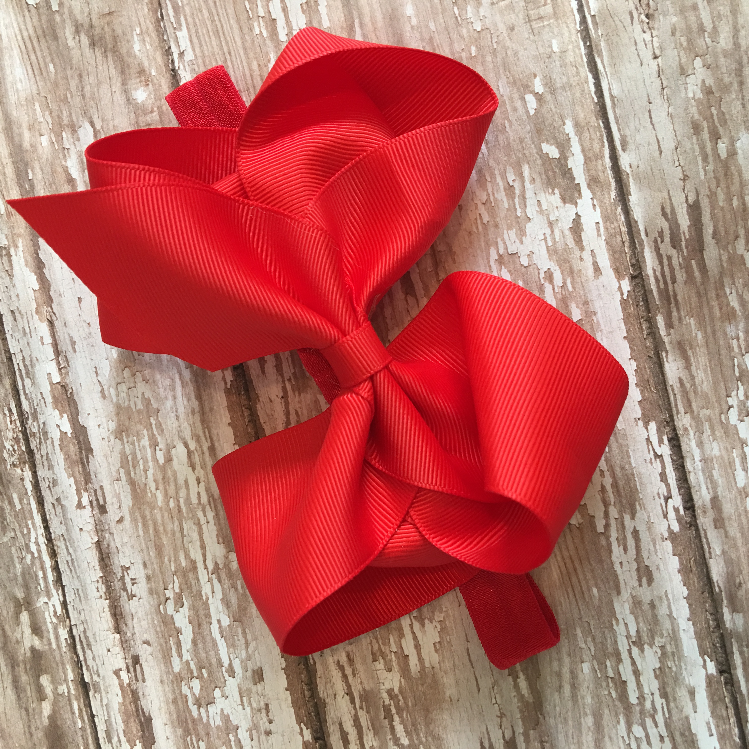 6" Red ribbon bow on elastic · Savvy Halos · Online Store Powered by