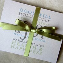 holiday postcards - blues