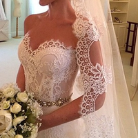 lace xw4 dress mermaid shoulder length floor gowns bridal custom forever