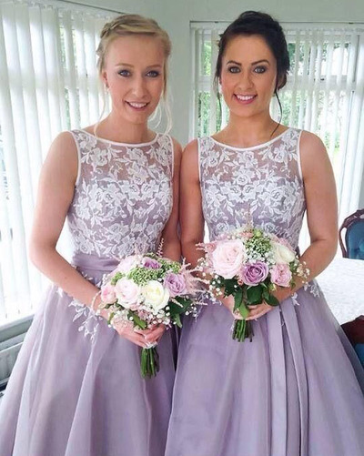 Short Lace Bridesmaid Dresses