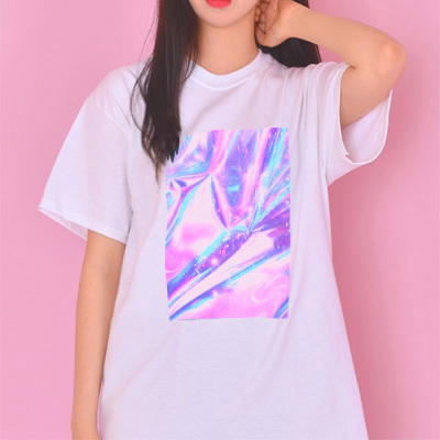 Holographic graphic tee Clearance