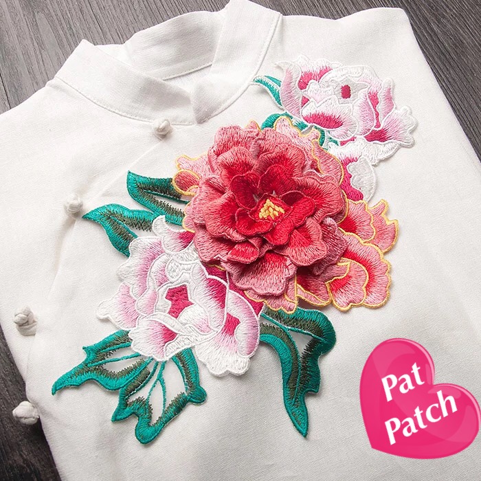 3D FLOWER EMBROIDERY PATCH