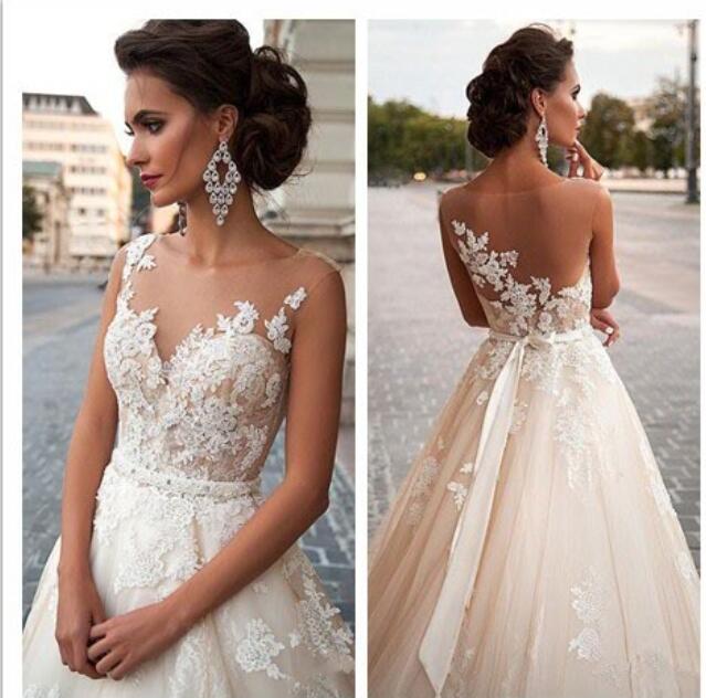 Lace Applique Wedding Dress
