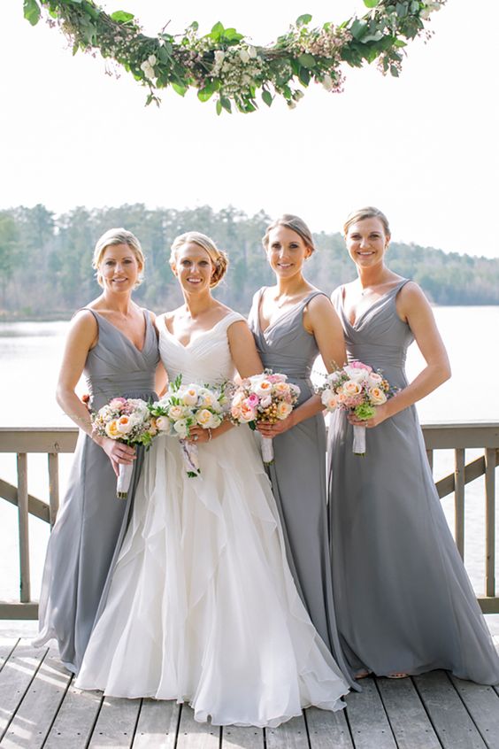 taffeta bridesmaid dress