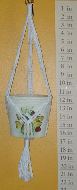 Cinnamon Brown MACRAME PLANT HANGER 20in FRIENDSHIP