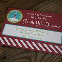 Printable North Pole Party Invitation - 5x7