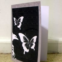 B&W Butterfly Card Pair
