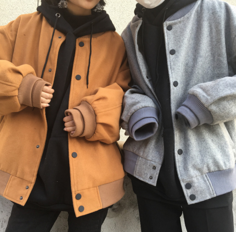 Oversize Woolen Baseball Jacket on Storenvy